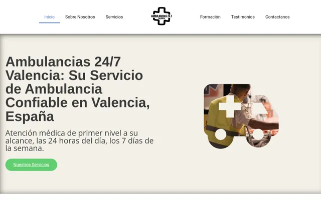 Screenshot of the Ambulancies Organització