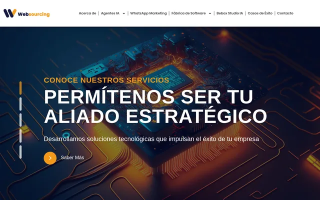 Screenshot of the WebSourcing