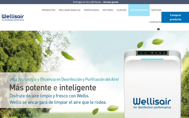 Screenshot of the Wellisair